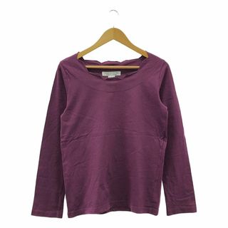 コムデギャルソンコムデギャルソン(COMME des GARCONS COMME des GARCONS)のCOMME des GARCONS COMME des GARCONS / コムコム | コットン カットオフ ネック カットソー | M | パープル | レディース(Tシャツ(長袖/七分))