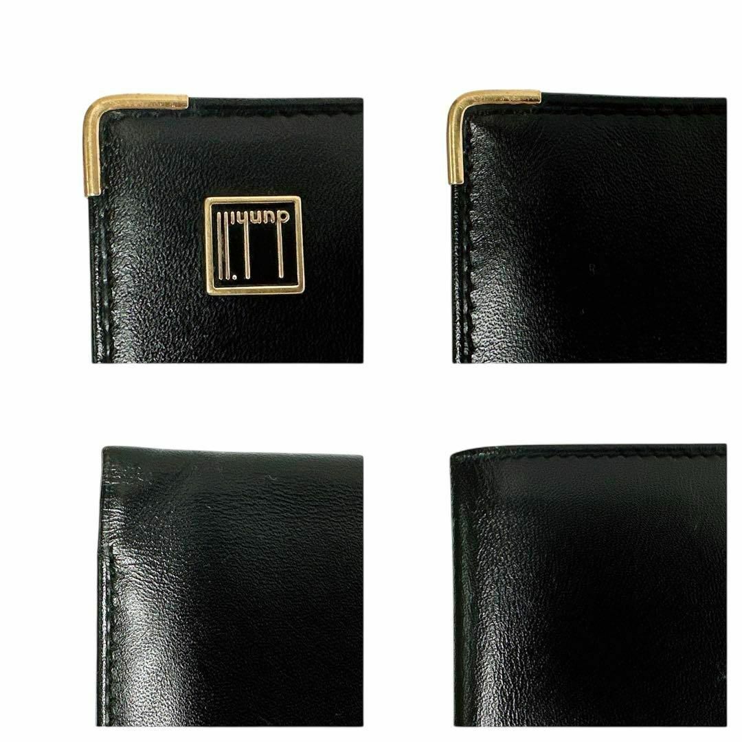Dunhill - 美品✨ダンヒル レザー 二つ折り 財布 本革 金 ロゴ Dunhill - 美品✨ダンヒル レザー 二つ折り 財布 本革 金 ロゴ