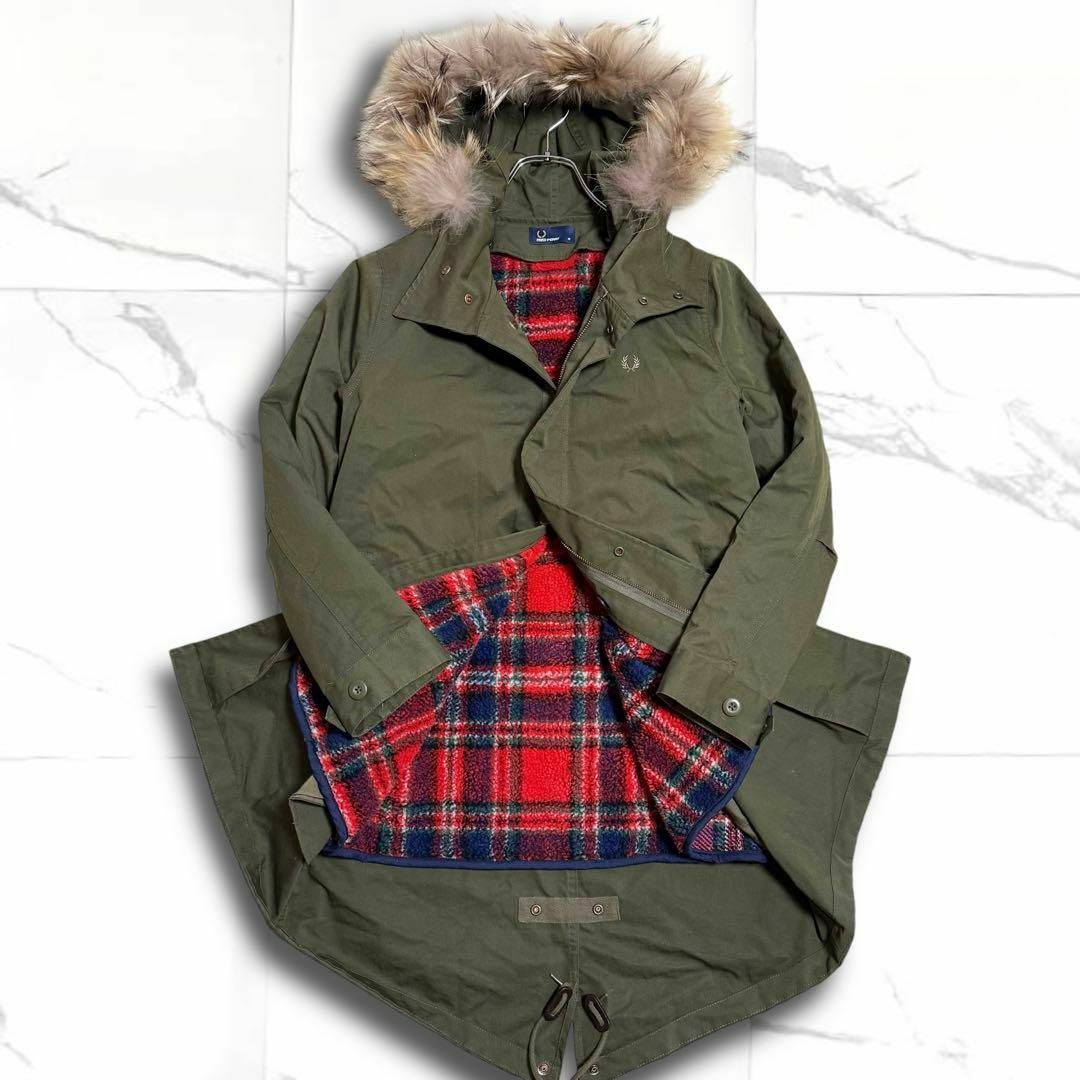 FRED PERRY - FRED PERRY モッズコート M51 ラクーンファー ボア FRED PERRY - FRED PERRY モッズコート M51 ラクーンファー ボア