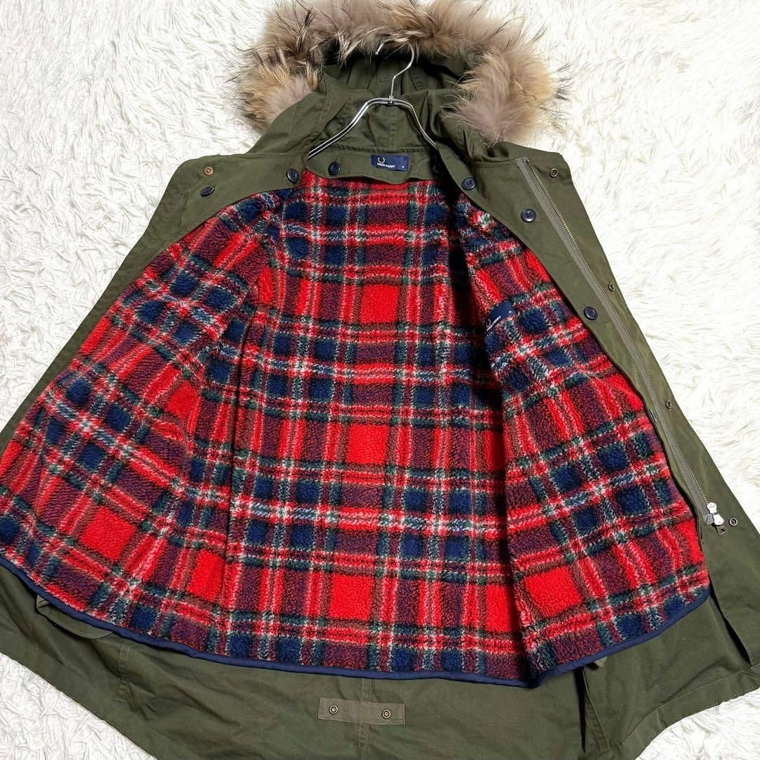 FRED PERRY - FRED PERRY モッズコート M51 ラクーンファー ボア FRED PERRY - FRED PERRY モッズコート M51 ラクーンファー ボア