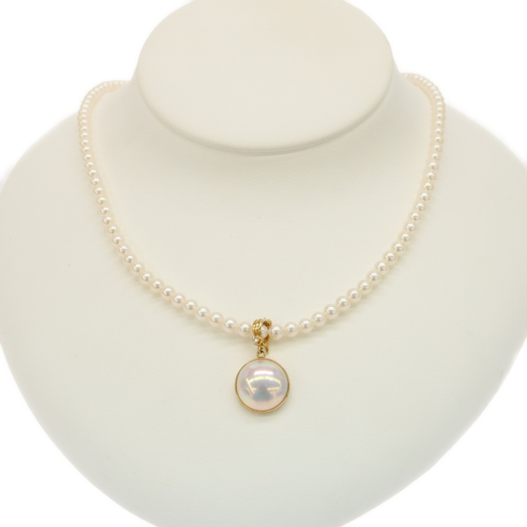 人気の新作 タサキ TASAKI - TASAKI 田崎 淡水パール マベパール 18金 K18 ネックレス、ペンダント、チョーカー