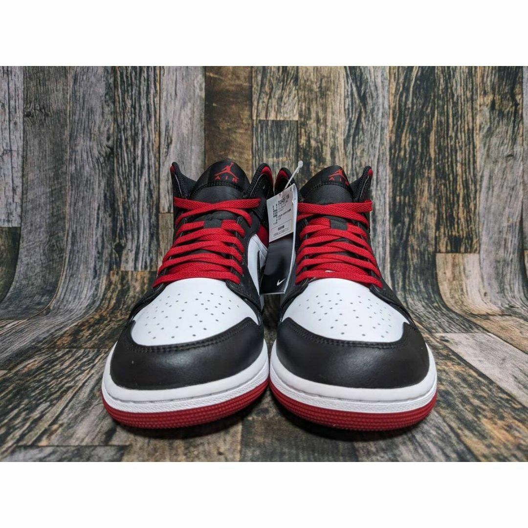 NIKE - 30.5cm ナイキ エア ジョーダン1 ミッド 白/黒/赤 国内 NIKE - 30.5cm ナイキ エア ジョーダン1 ミッド 白/黒/赤 国内