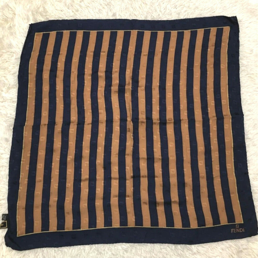 FENDI - 【美品】FENDI フェンディ スカーフ ストライプ ズッカ FENDI - 【美品】FENDI フェンディ スカーフ ストライプ ズッカ