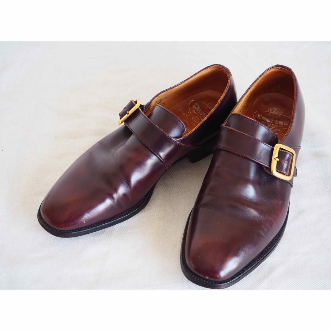 Church's - 80s Church's Westbury Burgundy Monk Straの通販 by Church's - 80s Church's Westbury Burgundy Monk Straの通販 by