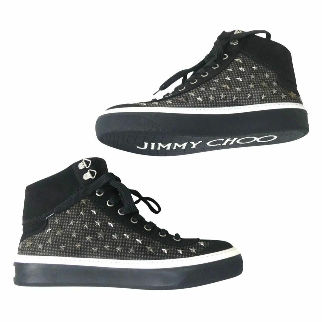JIMMY CHOO - 新品同様 ジミーチュウ スエード 千鳥格子 星 JIMMY CHOO - 新品同様 ジミーチュウ スエード 千鳥格子 星