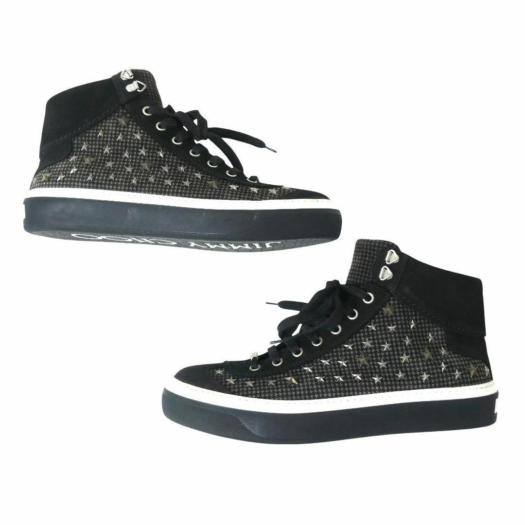 JIMMY CHOO - 新品同様 ジミーチュウ スエード 千鳥格子 星 JIMMY CHOO - 新品同様 ジミーチュウ スエード 千鳥格子 星
