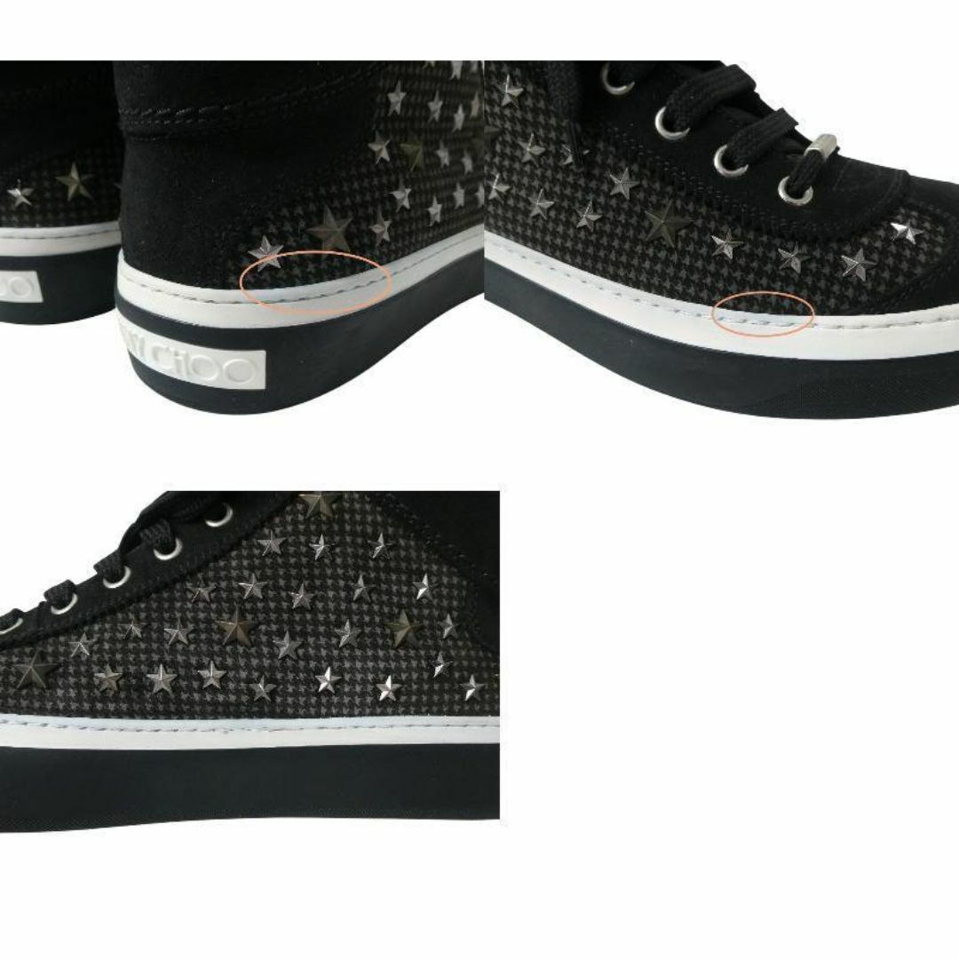 JIMMY CHOO - 新品同様 ジミーチュウ スエード 千鳥格子 星 JIMMY CHOO - 新品同様 ジミーチュウ スエード 千鳥格子 星