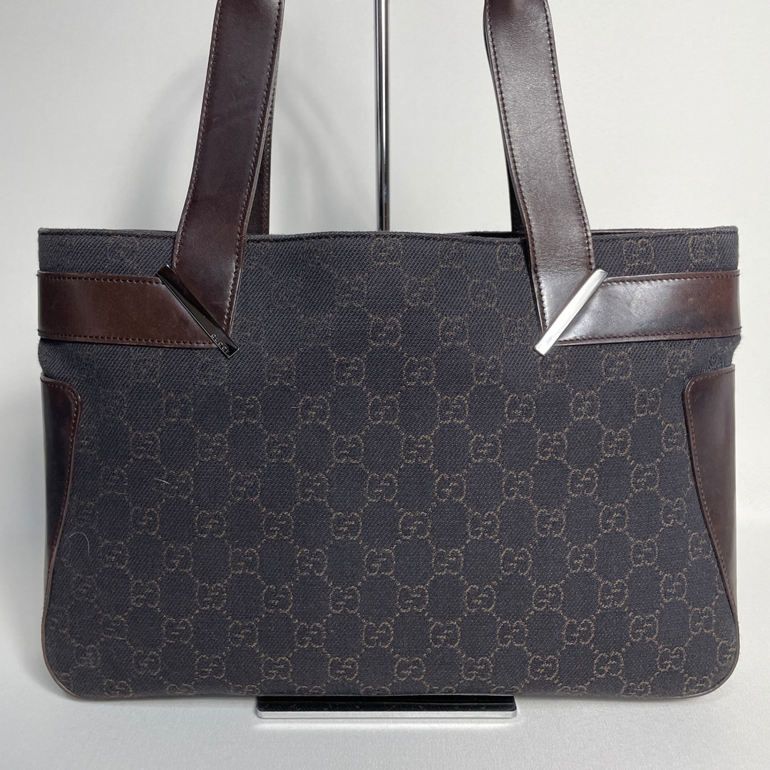 GUCCI - 2503-108|グッチ GGキャンバス ハンドバッグ ダーク GUCCI - 2503-108|グッチ GGキャンバス ハンドバッグ ダーク