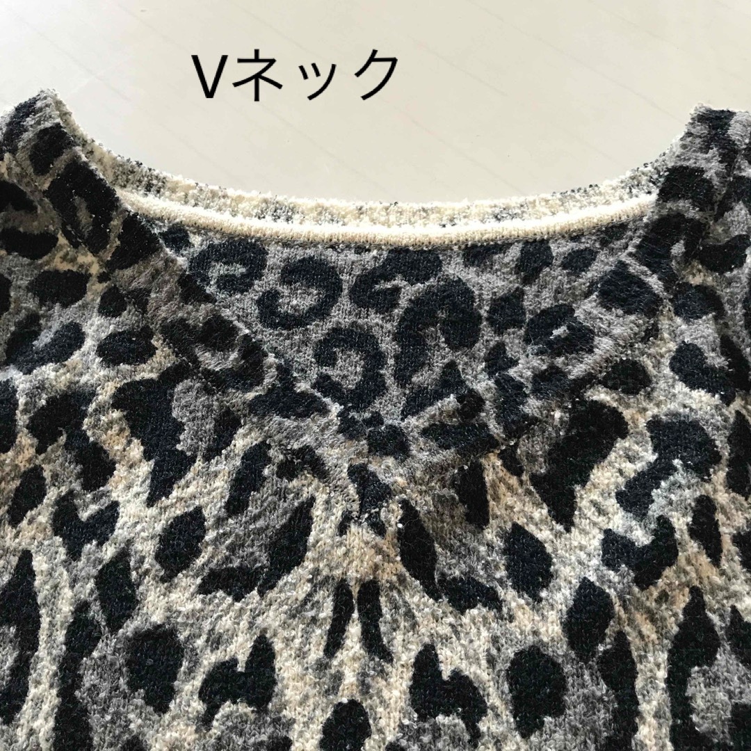 伊太利屋 - 美品/伊太利屋 ヒョウ柄半袖トップス.サマーニット 伊太利屋 - 美品/伊太利屋 ヒョウ柄半袖トップス.サマーニット