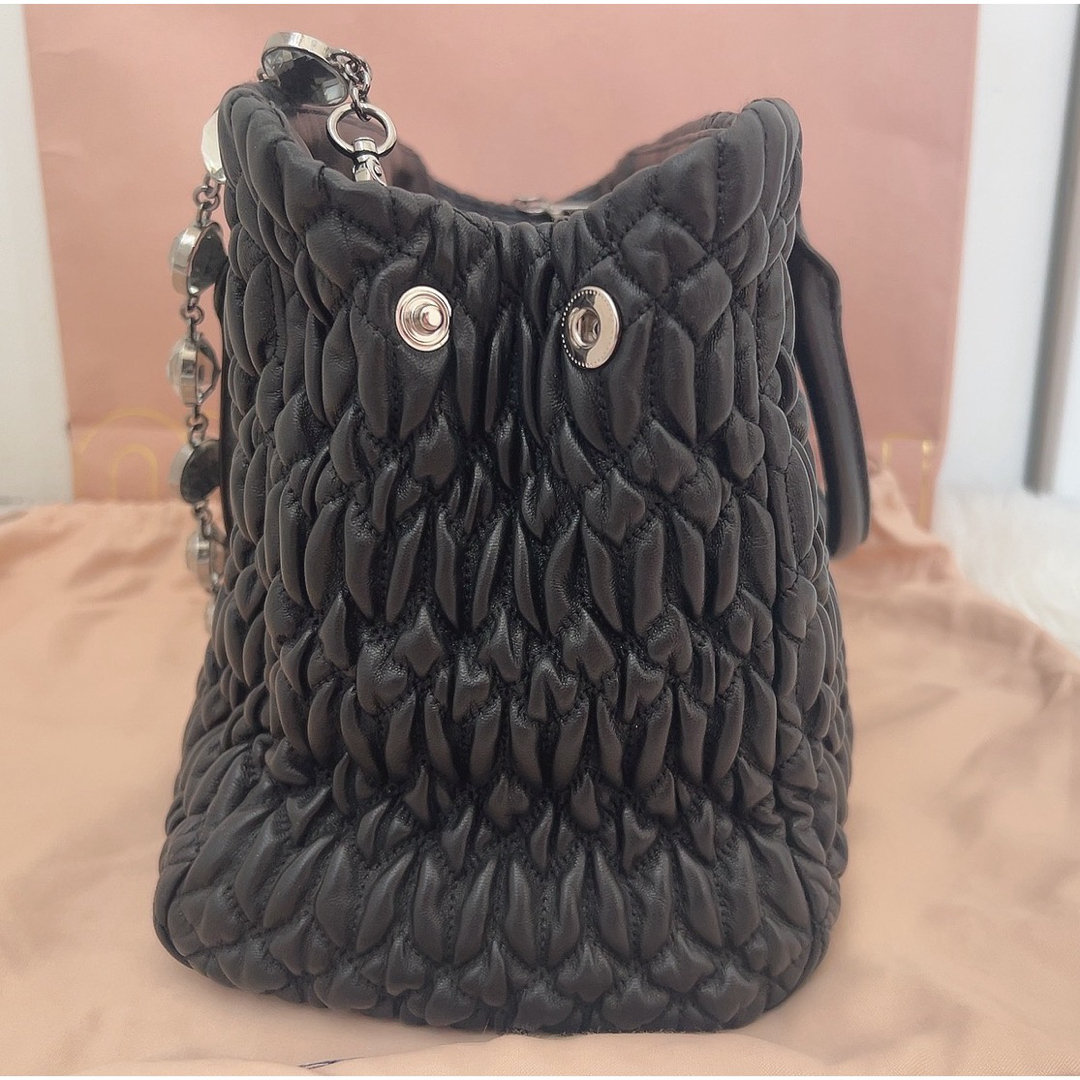 MIU MIU - MIUMIU🖤ྀིナッパクリスタル2WAYバッグの通販 by T,s MIU MIU - MIUMIU🖤ྀིナッパクリスタル2WAYバッグの通販 by T,s
