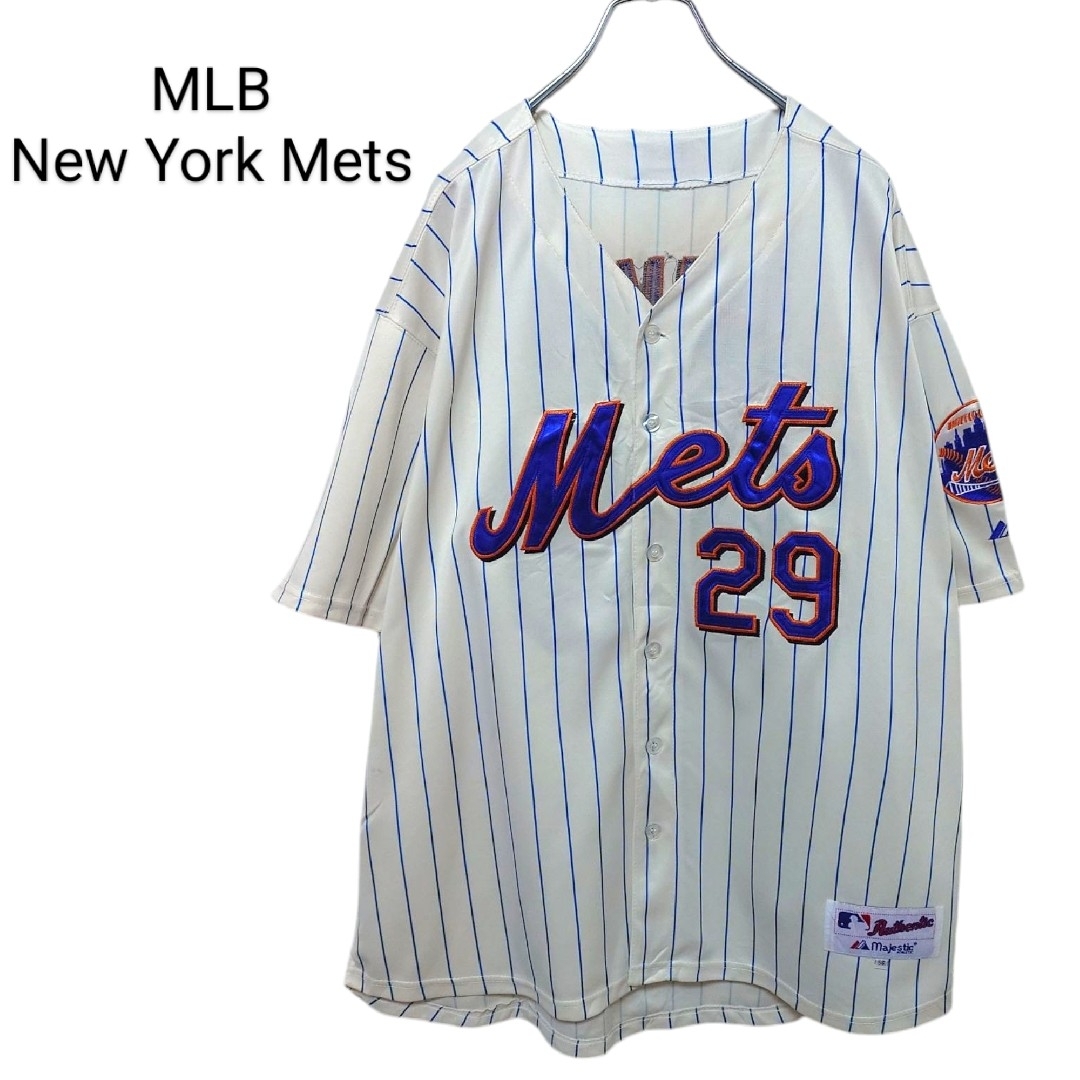 Majestic - 【majestic】New York Mets ベースボールシャツ A Majestic - 【majestic】New York Mets ベースボールシャツ A