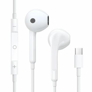 【人気商品】Anytrox Type C イヤホン 有線 iPhone15 イヤ(ヘッドフォン/イヤフォン)