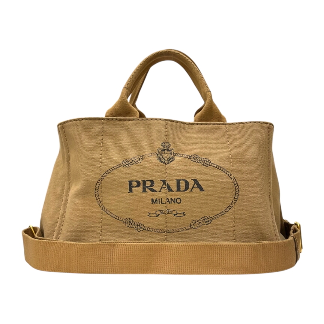 PRADA - プラダ PRADA カナパ キャメル キャンバス レディース PRADA - プラダ PRADA カナパ キャメル キャンバス レディース