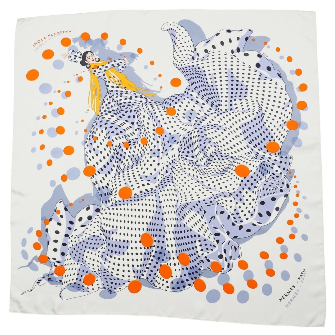 HERMES - HERMES エルメス カレ90 iHOLA FLAMENCA! スカーフ HERMES - HERMES エルメス カレ90 iHOLA FLAMENCA! スカーフ