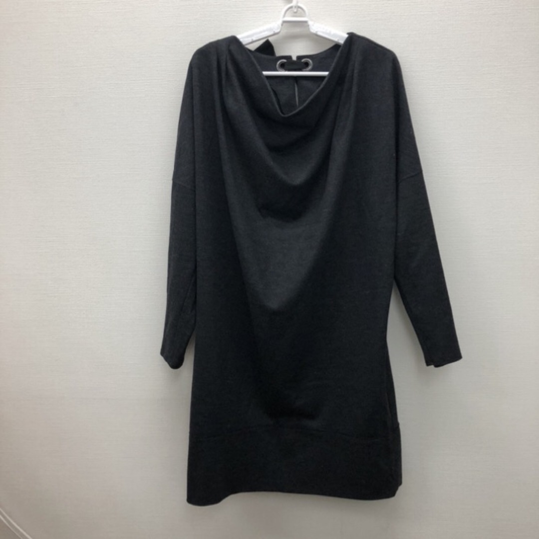 UNTITLED - 【UNTITLED】アンタイトル　トップス　ロング　長袖　グレー系　サイズ42　バックリボン　無地　レディース