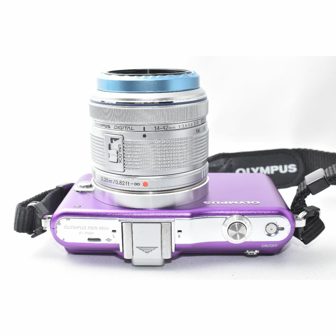 美品】シャッター数1500回 OLYMPUS PEN E-PM1 パープルの通販 by 美品】シャッター数1500回 OLYMPUS PEN E-PM1 パープルの通販 by
