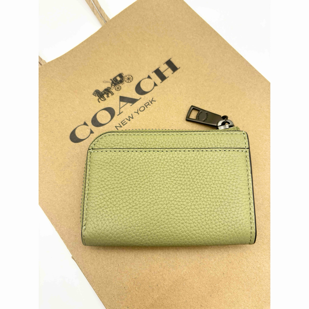 COACH - 【COACH☆新品】 Lジップ カー キー ケース!モス COACH - 【COACH☆新品】 Lジップ カー キー ケース!モス