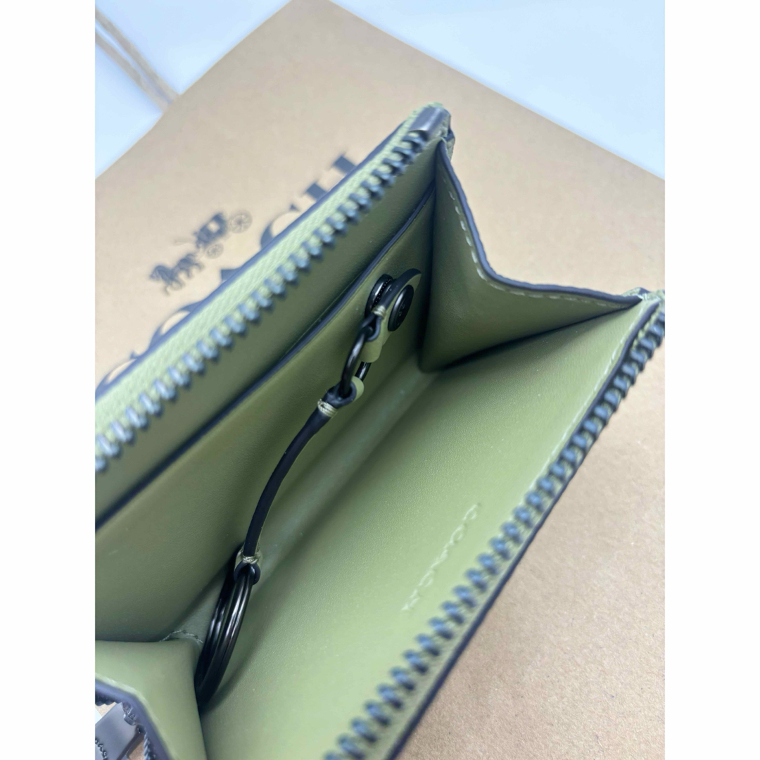 COACH - 【COACH☆新品】 Lジップ カー キー ケース!モス COACH - 【COACH☆新品】 Lジップ カー キー ケース!モス