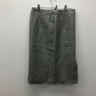 アクアスキュータム(AQUA SCUTUM)の【Aquascutum】アクアスキュータム　スカート　グレー系　絹　麻　レディース　タイト　シンプル(その他)