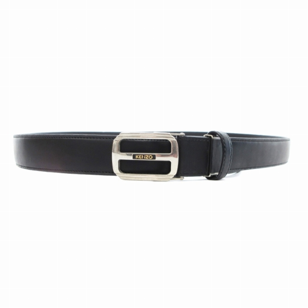 KENZO - ケンゾー KENZO ベルト ロゴバックル レザー 黒 /JSの KENZO - ケンゾー KENZO ベルト ロゴバックル レザー 黒 /JSの