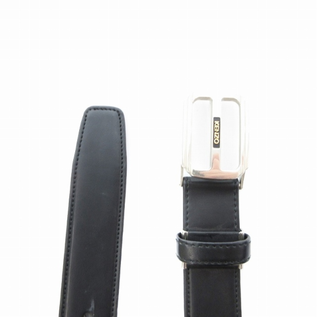 KENZO - ケンゾー KENZO ベルト ロゴバックル レザー 黒 /JSの KENZO - ケンゾー KENZO ベルト ロゴバックル レザー 黒 /JSの