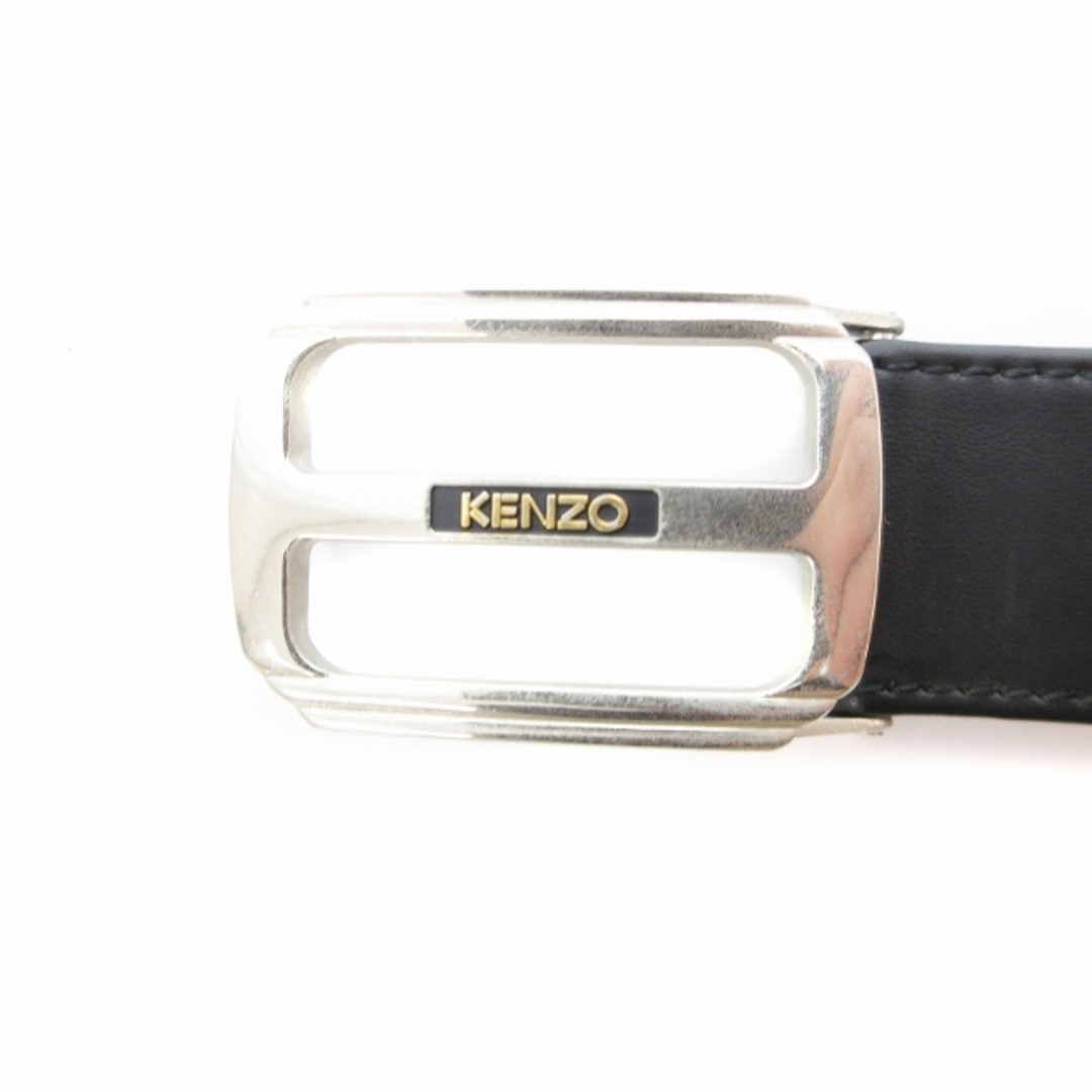 KENZO - ケンゾー KENZO ベルト ロゴバックル レザー 黒 /JSの KENZO - ケンゾー KENZO ベルト ロゴバックル レザー 黒 /JSの