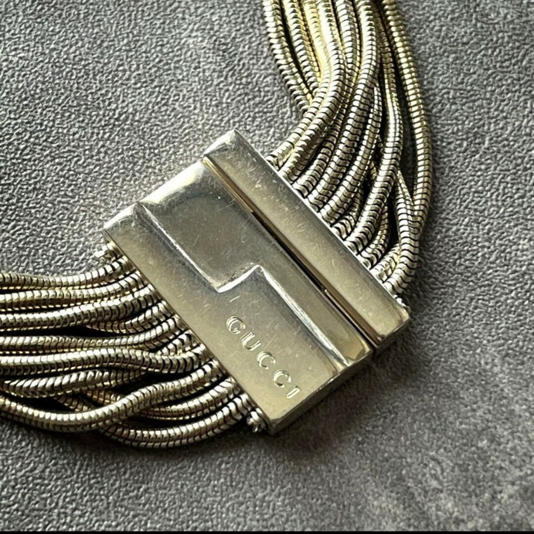 GUCCI - archive グッチ ブレスレット 12連 スネークチェーン GUCCI - archive グッチ ブレスレット 12連 スネークチェーン
