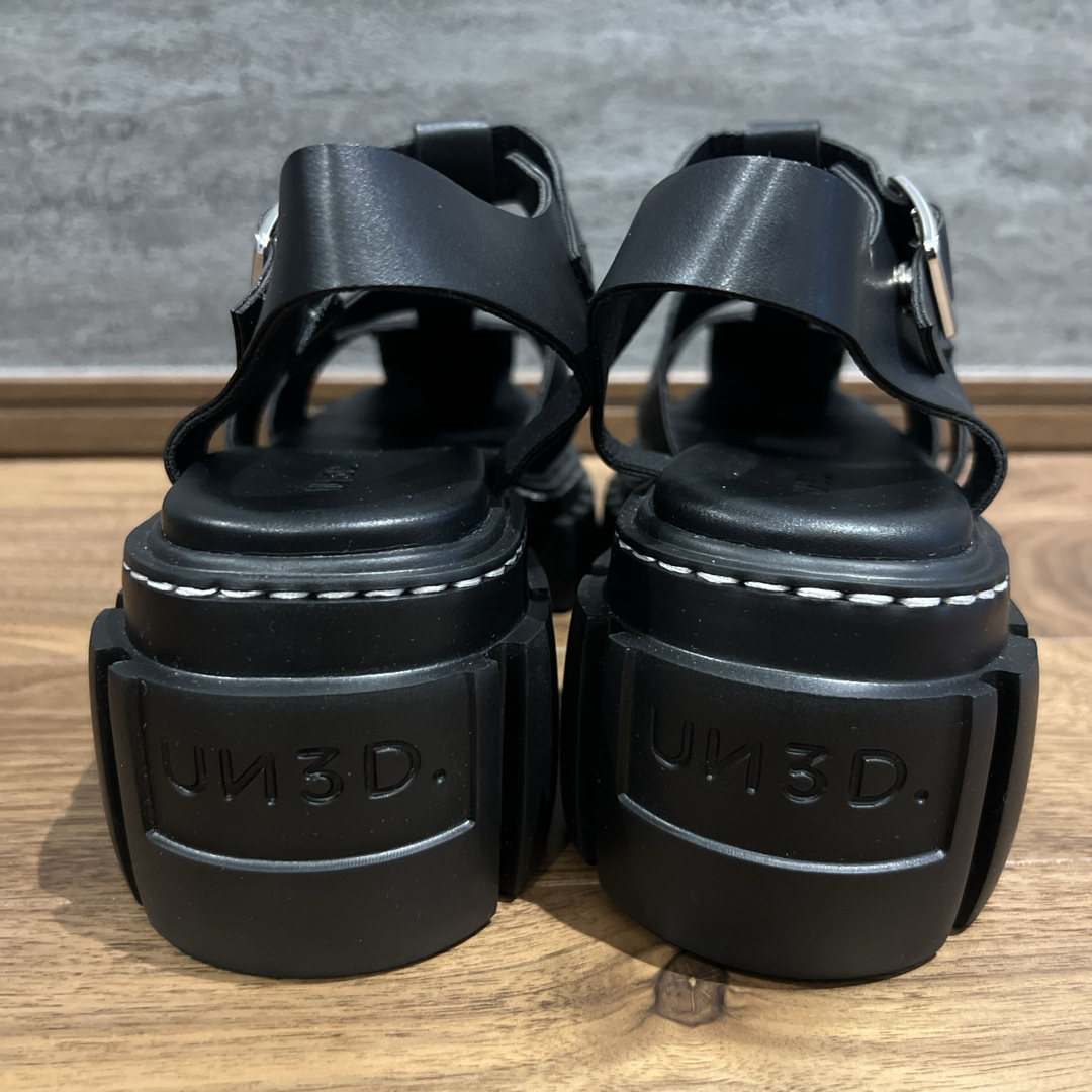 UN3D. - UN3D. ソール グルカサンダル ブラック38 新品未使用 UN3D. - UN3D. ソール グルカサンダル ブラック38 新品未使用