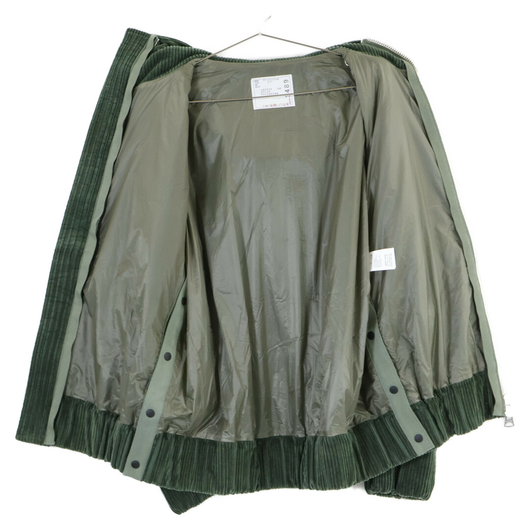 sacai - サカイ グリーン 24ー03489M コーデュロイジップパーカー 1の通販 by sacai - サカイ グリーン 24ー03489M コーデュロイジップパーカー 1の通販 by
