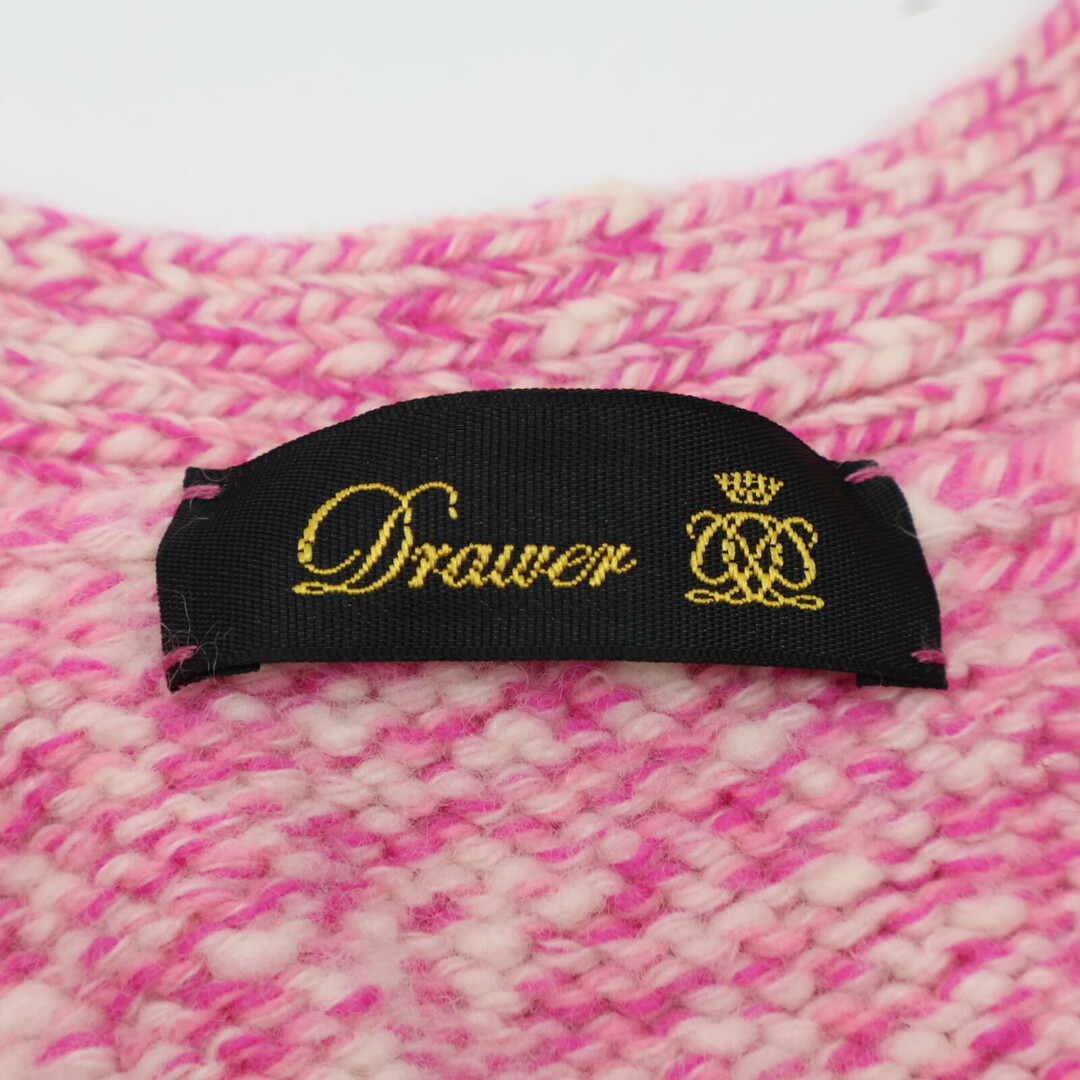 Drawer - ドゥロワー ピンク ウールカシミヤ カーディガン 表記 Drawer - ドゥロワー ピンク ウールカシミヤ カーディガン 表記