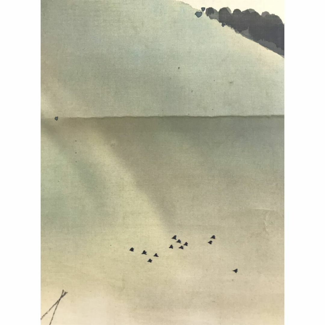 真作/行貫/田家早梅図/春景山水図/山水図/早春図/掛軸☆宝船☆AF 真作/行貫/田家早梅図/春景山水図/山水図/早春図/掛軸☆宝船☆AF