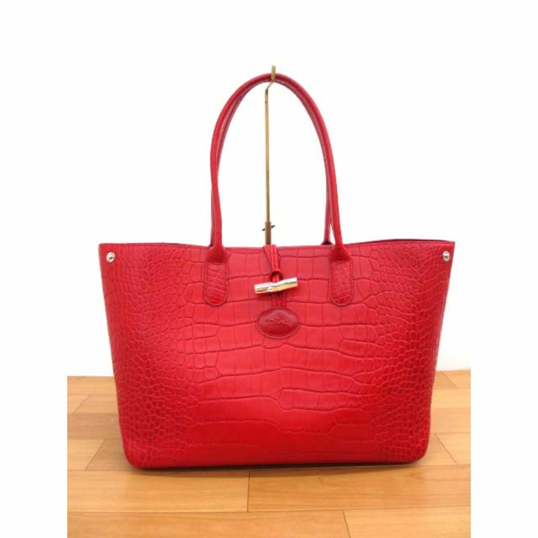 LONGCHAMP - 美品 ロンシャン LONGCHAMP ニュー ロゾクロコ デニム トートバッグ