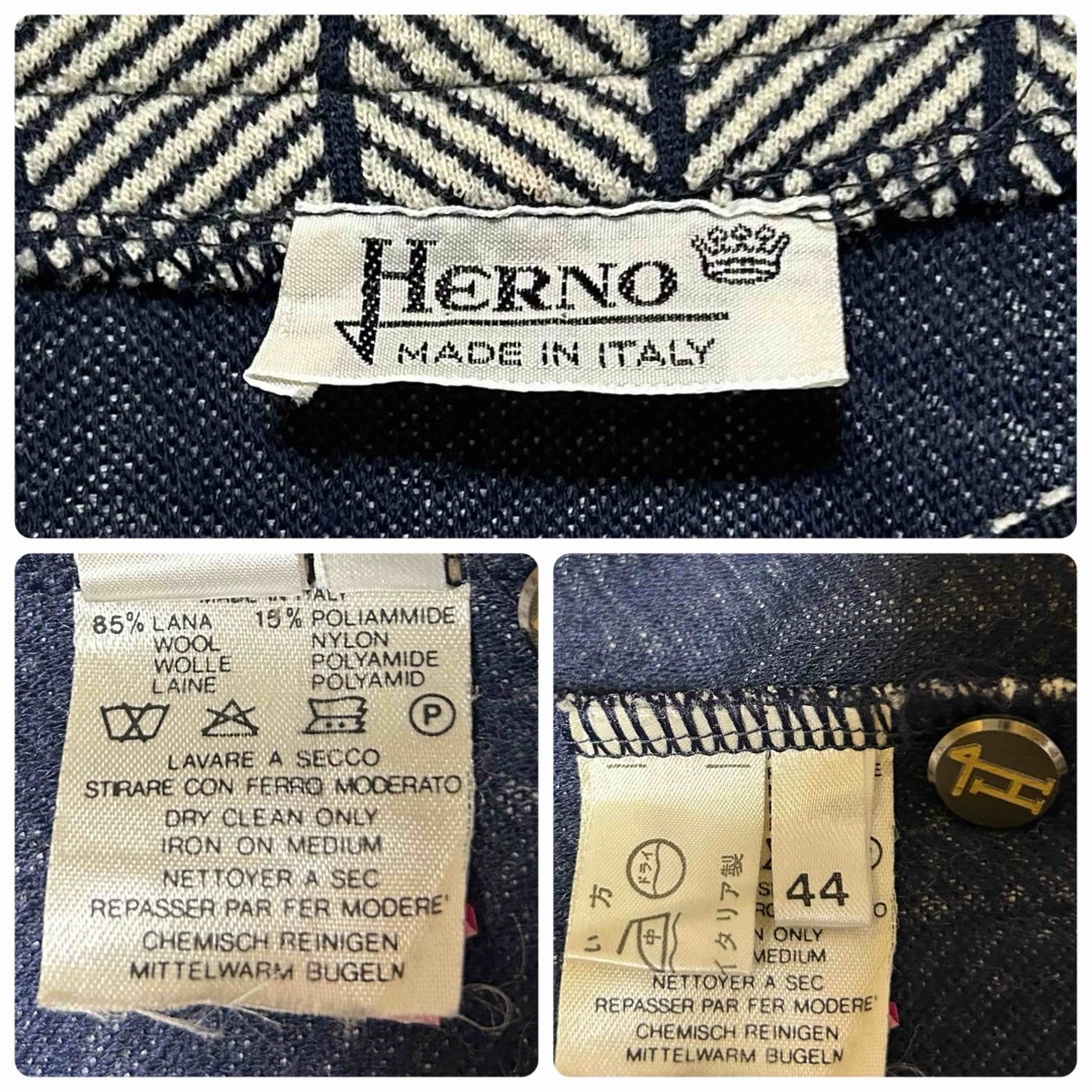 HERNO - 極美品 HERNO ヘルノ ジャケット アウター ノーカラー HERNO - 極美品 HERNO ヘルノ ジャケット アウター ノーカラー