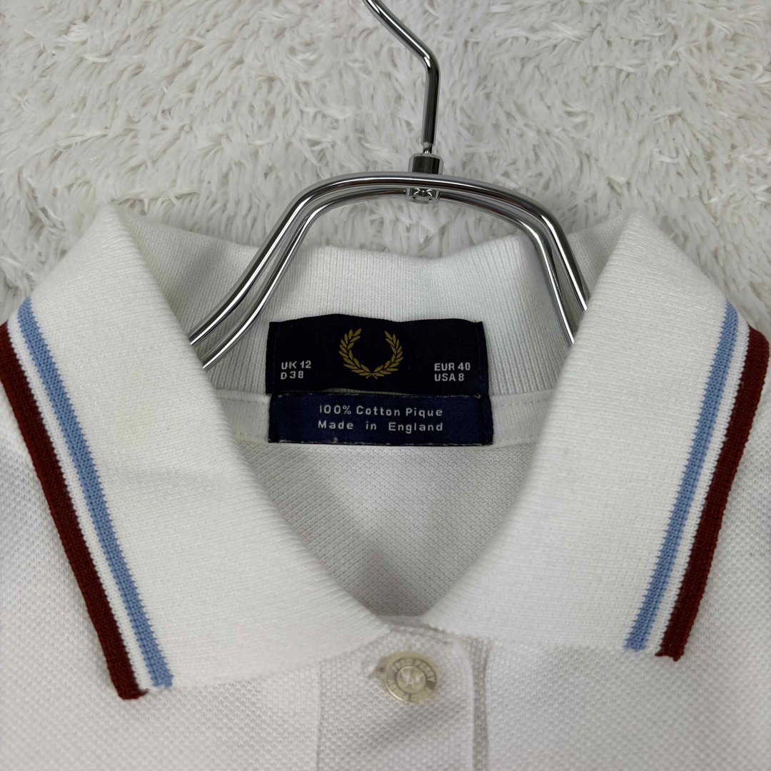 FRED PERRY - レディース 英国製 フレッドペリー ポロシャツ FRED PERRY - レディース 英国製 フレッドペリー ポロシャツ