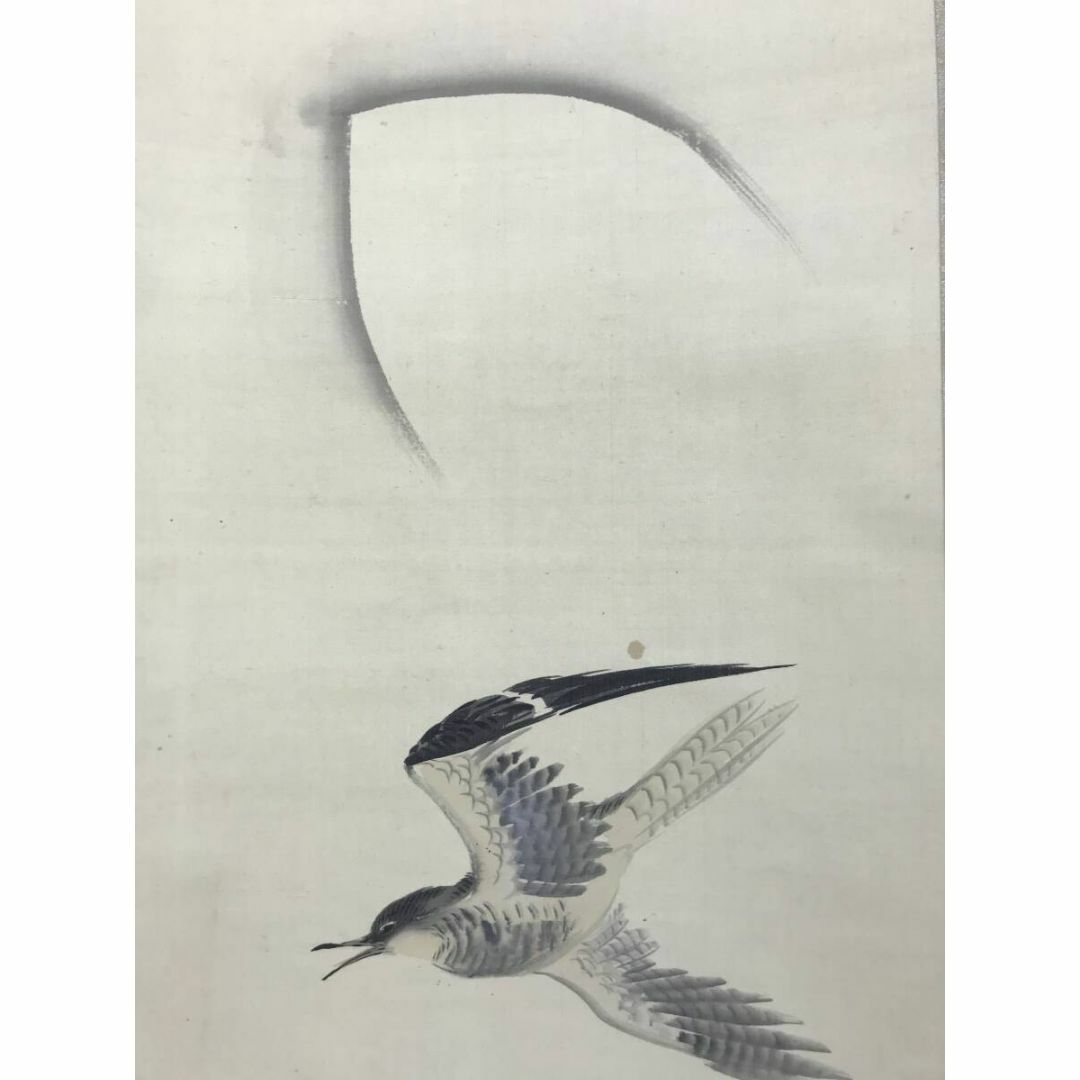 真作/宇田大虚/月にホトトギス図/時鳥/花鳥図/山水図/掛軸☆宝船 真作/宇田大虚/月にホトトギス図/時鳥/花鳥図/山水図/掛軸☆宝船