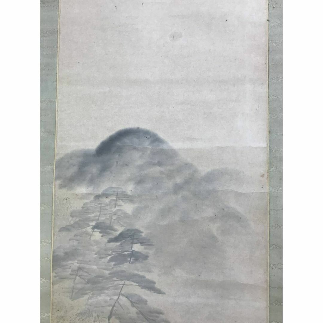 真作/平井楳仙/嵐峡初夏図/筏下り図/山水図/嵐山図/掛軸☆宝船 真作/平井楳仙/嵐峡初夏図/筏下り図/山水図/嵐山図/掛軸☆宝船