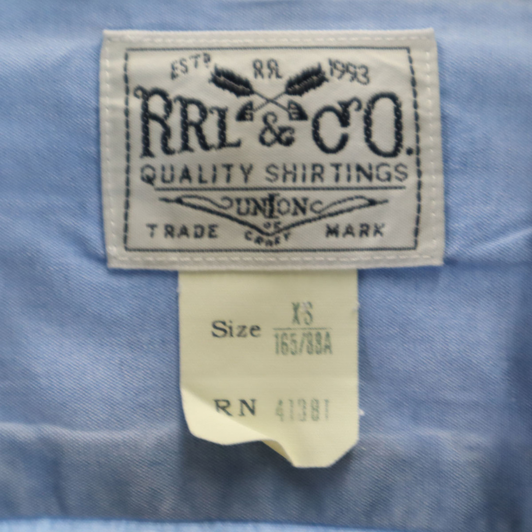 RRL - 古着 RRL ダブルアールエル 長袖 シャツ XXS ブルー系 RRL - 古着 RRL ダブルアールエル 長袖 シャツ XXS ブルー系