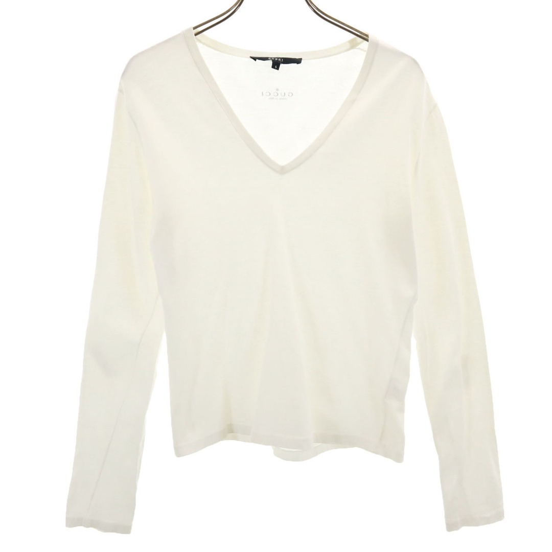 GUCCI - 古着 GUCCI グッチ イタリア製 長袖 Vネック Tシャツ S GUCCI - 古着 GUCCI グッチ イタリア製 長袖 Vネック Tシャツ S
