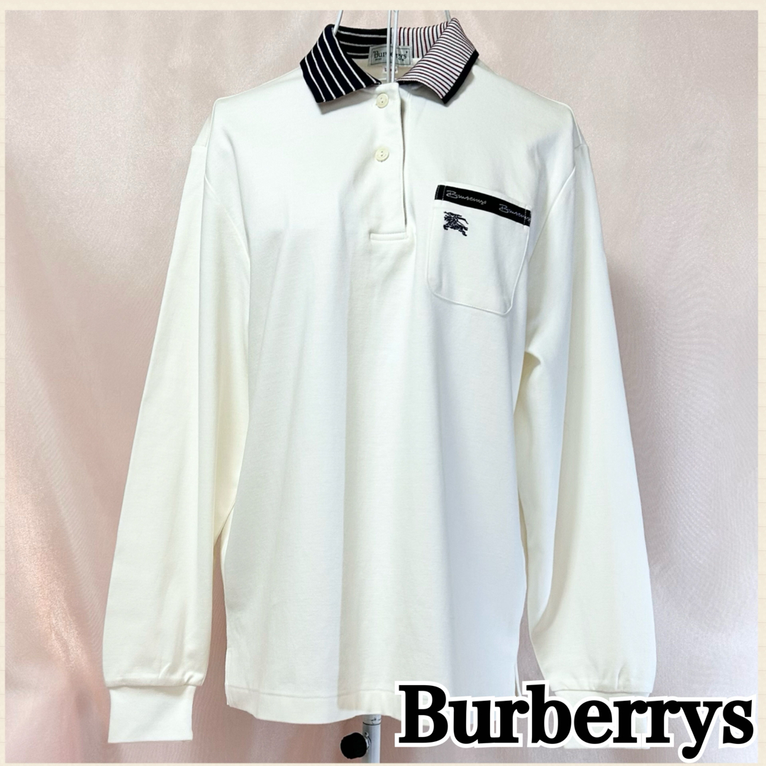 BURBERRY - 美品 バーバリーズ 長袖 ポロシャツ トップス 大きい BURBERRY - 美品 バーバリーズ 長袖 ポロシャツ トップス 大きい