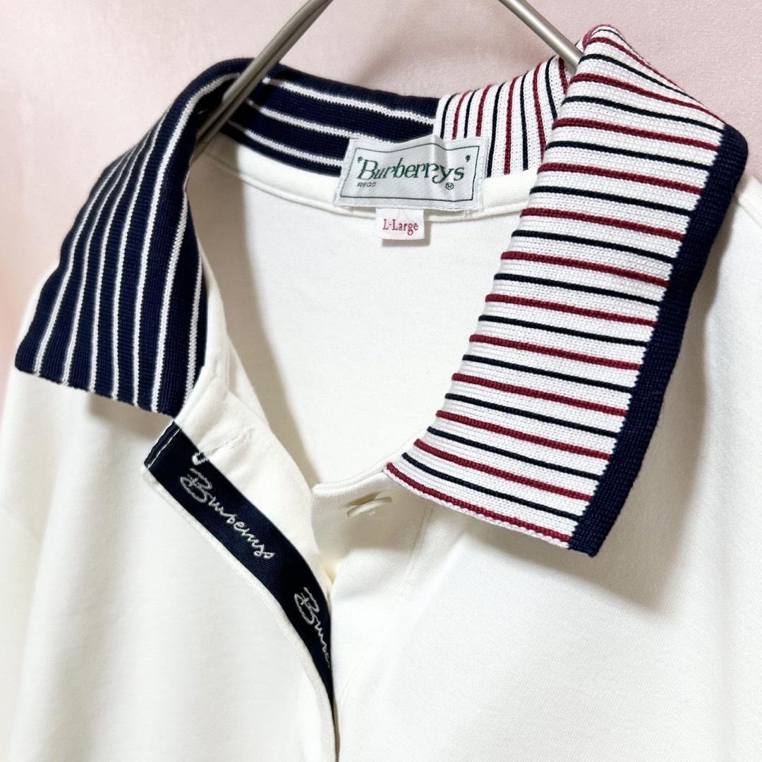 BURBERRY - 美品 バーバリーズ 長袖 ポロシャツ トップス 大きい BURBERRY - 美品 バーバリーズ 長袖 ポロシャツ トップス 大きい
