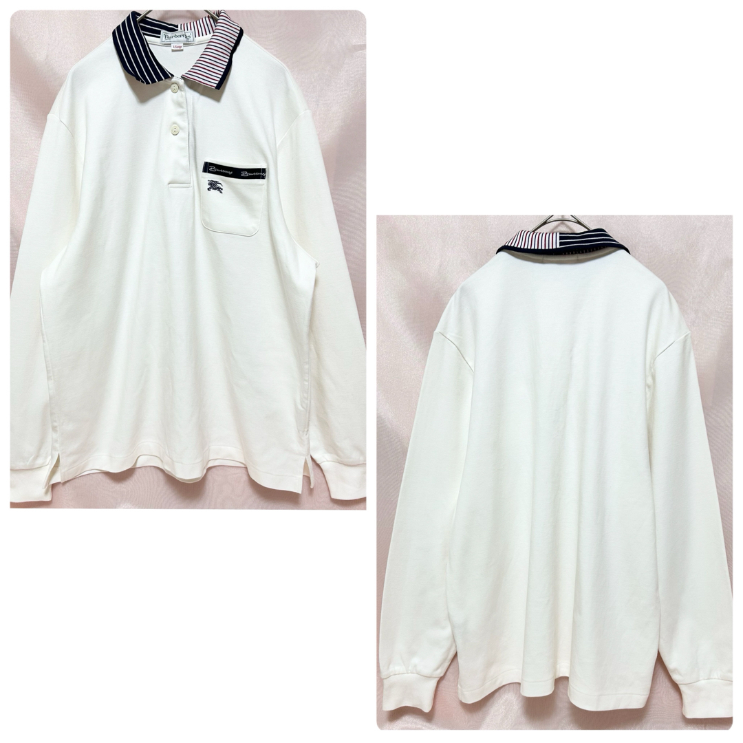 BURBERRY - 美品 バーバリーズ 長袖 ポロシャツ トップス 大きい BURBERRY - 美品 バーバリーズ 長袖 ポロシャツ トップス 大きい