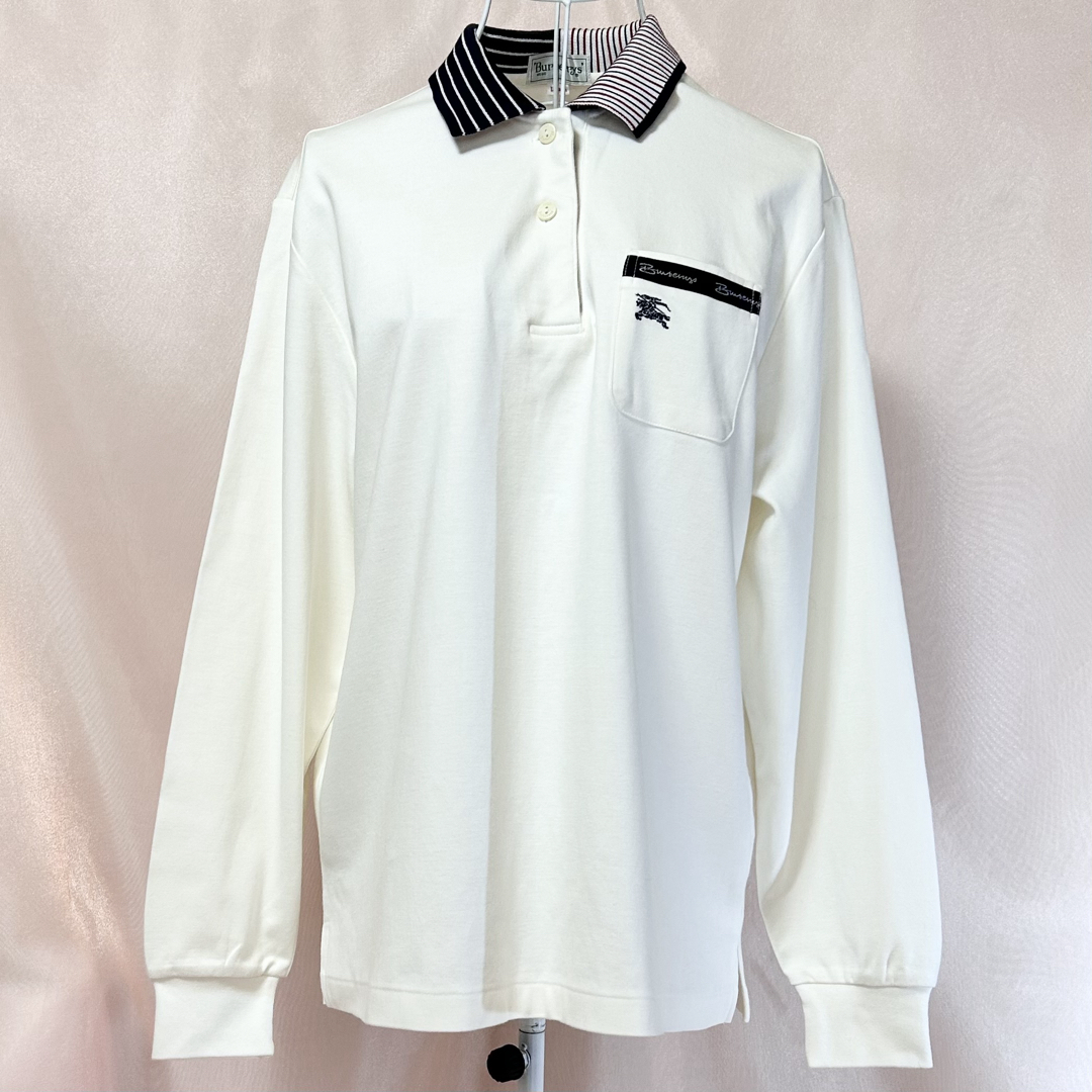BURBERRY - 美品 バーバリーズ 長袖 ポロシャツ トップス 大きい BURBERRY - 美品 バーバリーズ 長袖 ポロシャツ トップス 大きい