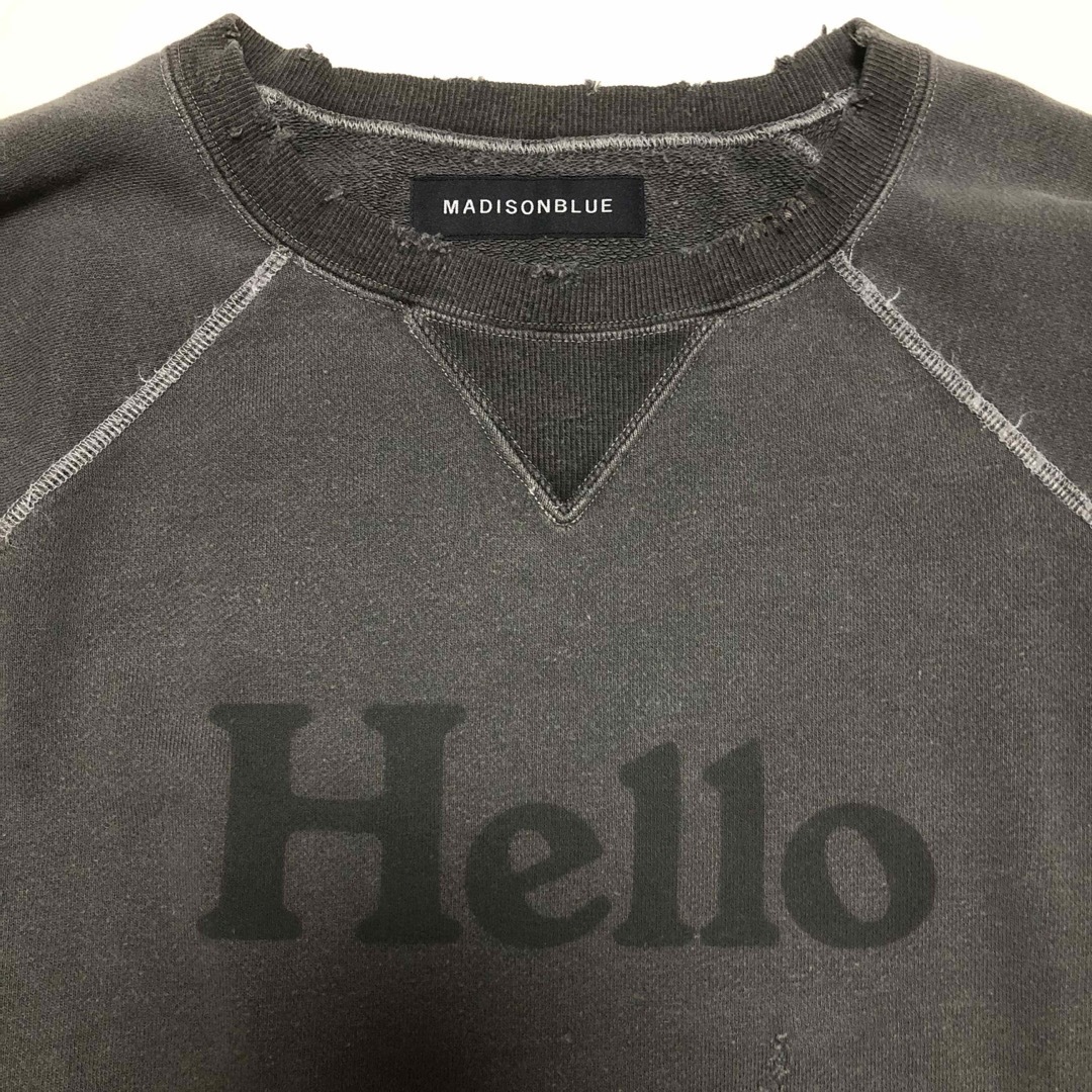 MADISONBLUE - MADISONBLUE VINTAGE HELLO SWEAT スウェットの MADISONBLUE - MADISONBLUE VINTAGE HELLO SWEAT スウェットの