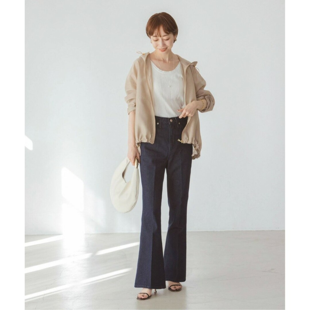 Noble - 美品!Nobleのミルキーシアーボリュームブルゾン 38の Noble - 美品!Nobleのミルキーシアーボリュームブルゾン 38の