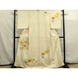 平和屋着物■訪問着　更紗花文　正絹　逸品　DAAO6944cd(着物)