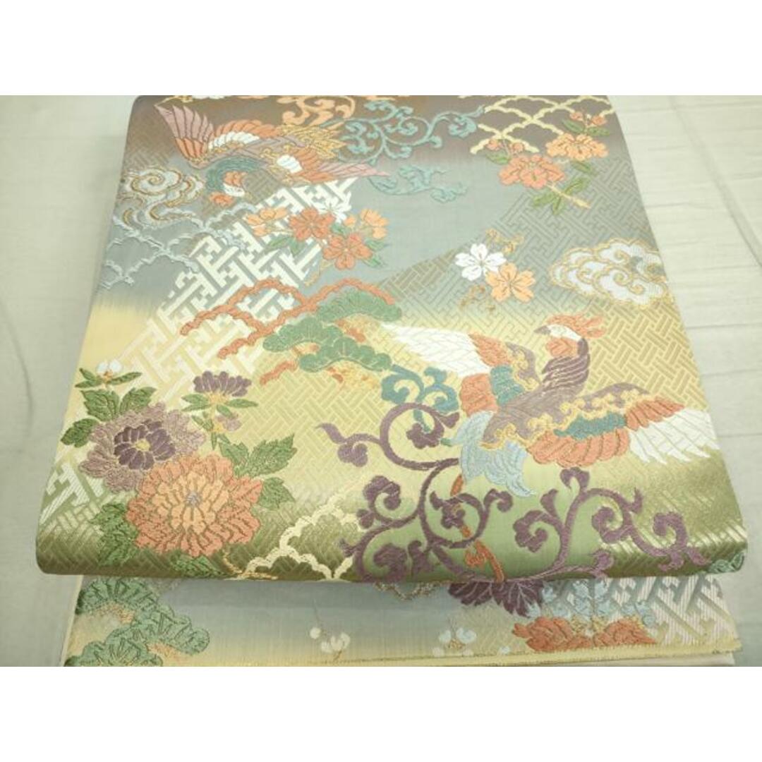 平和屋着物□六通柄袋帯 唐織 鳳凰草花文 金銀糸 正絹 逸品 平和屋着物□六通柄袋帯 唐織 鳳凰草花文 金銀糸 正絹 逸品