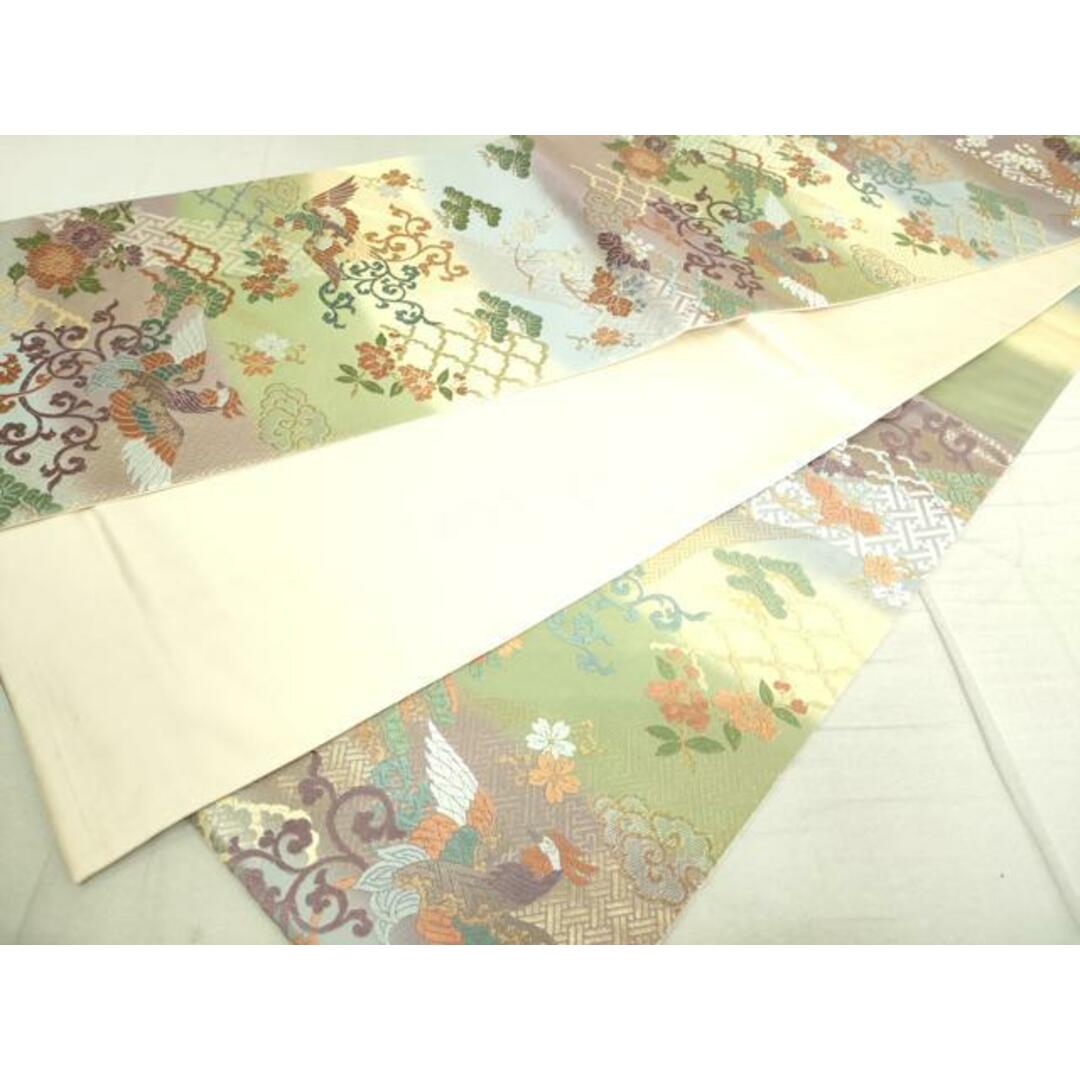 平和屋着物□六通柄袋帯 唐織 鳳凰草花文 金銀糸 正絹 逸品 平和屋着物□六通柄袋帯 唐織 鳳凰草花文 金銀糸 正絹 逸品