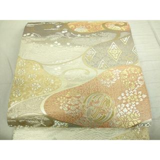 平和屋着物□六通柄袋帯 歌仙 流水有職文 金糸 正絹 逸品 平和屋着物□六通柄袋帯 歌仙 流水有職文 金糸 正絹 逸品