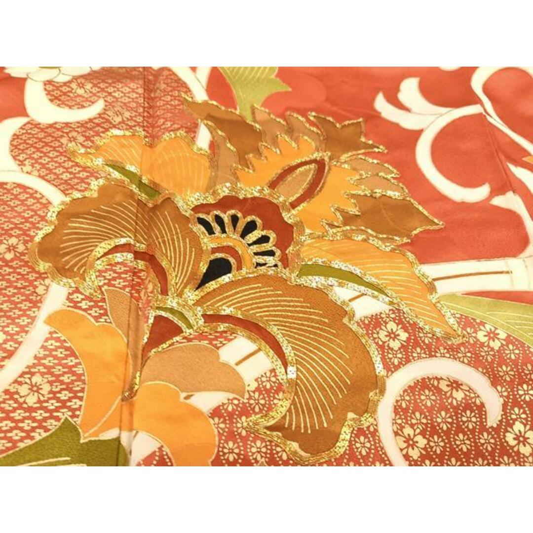平和屋着物□豪華振袖 駒刺繍 更紗唐草文 金彩 正絹 逸品 平和屋着物□豪華振袖 駒刺繍 更紗唐草文 金彩 正絹 逸品