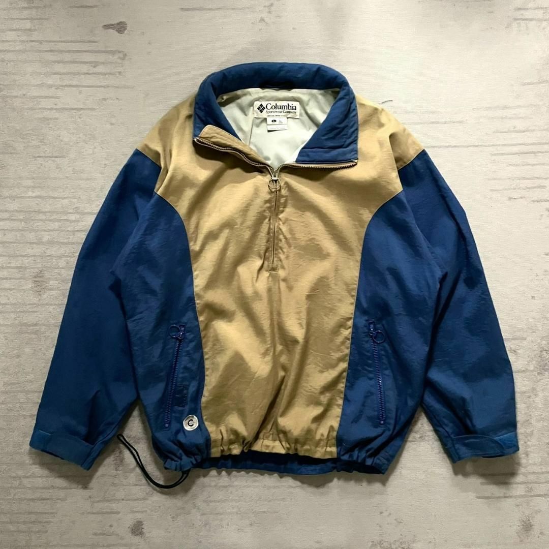 Columbia - 90's Columbia プルオーバー ナイロンJKT バイカラー Columbia - 90's Columbia プルオーバー ナイロンJKT バイカラー